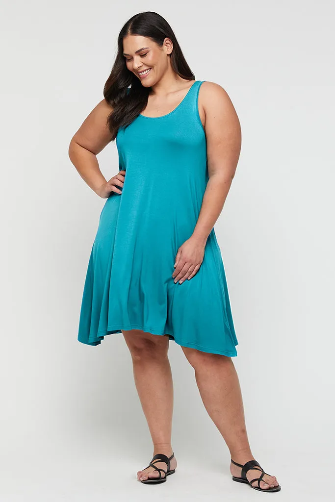 Swing Maternity Dress - Teal