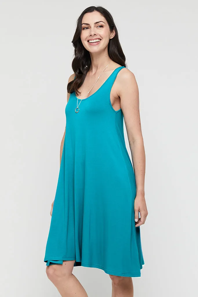 Swing Maternity Dress - Teal