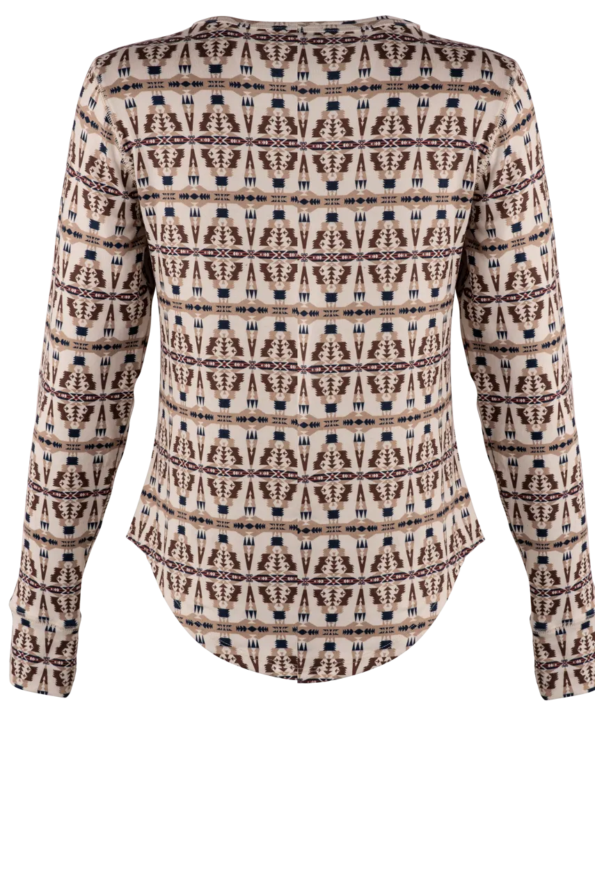 Tasha Polizzi Cashmere Kennedy Henley Blanket Print Shirt