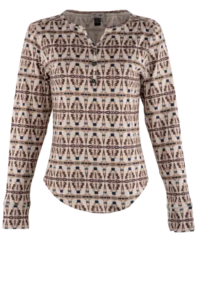 Tasha Polizzi Cashmere Kennedy Henley Blanket Print Shirt