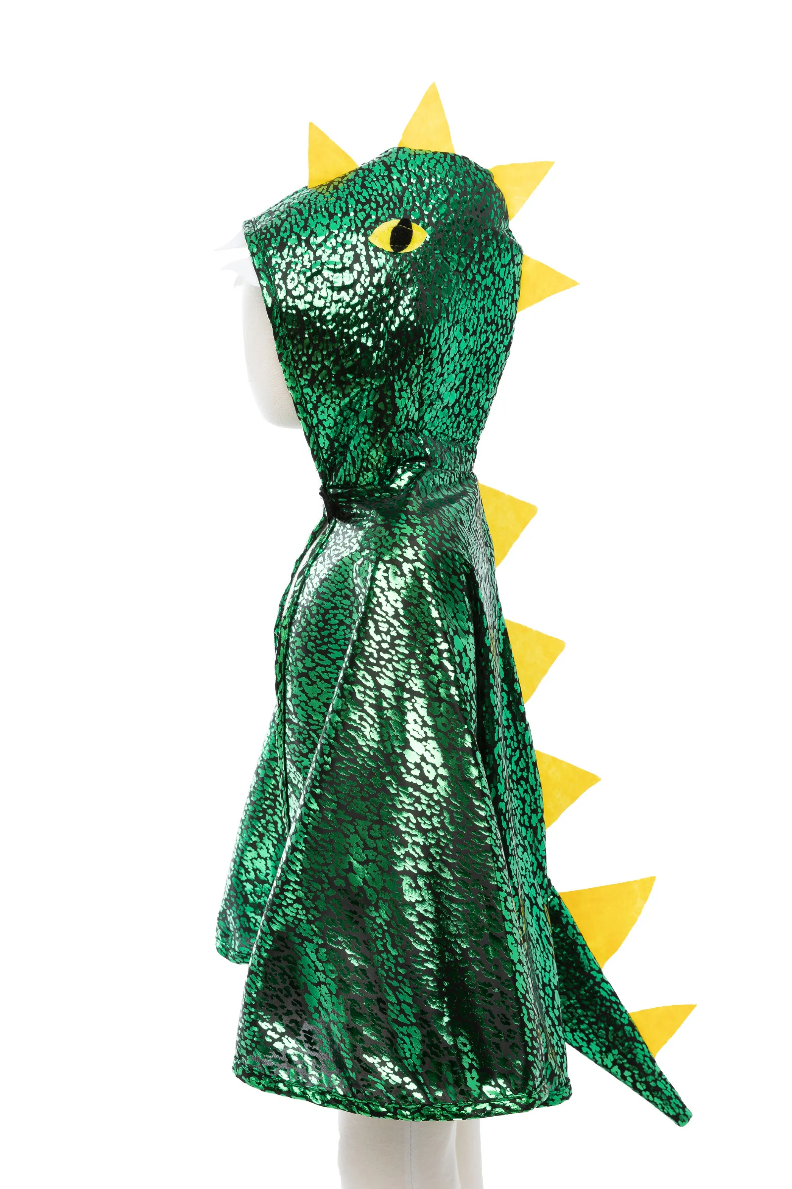 Toddler Dragon Cape Green Metallic