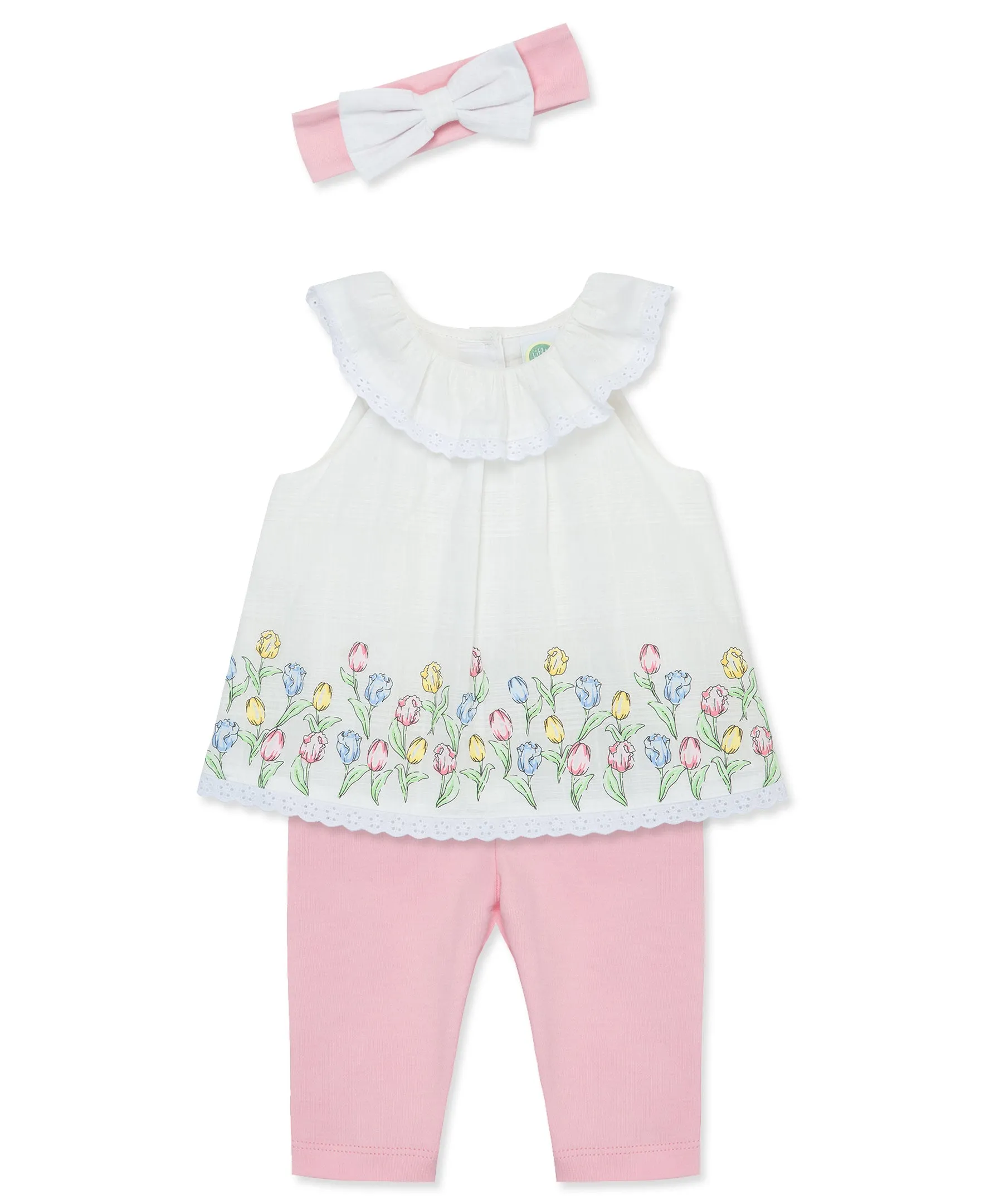 Tulips Woven Tunic Set (3M-12M)