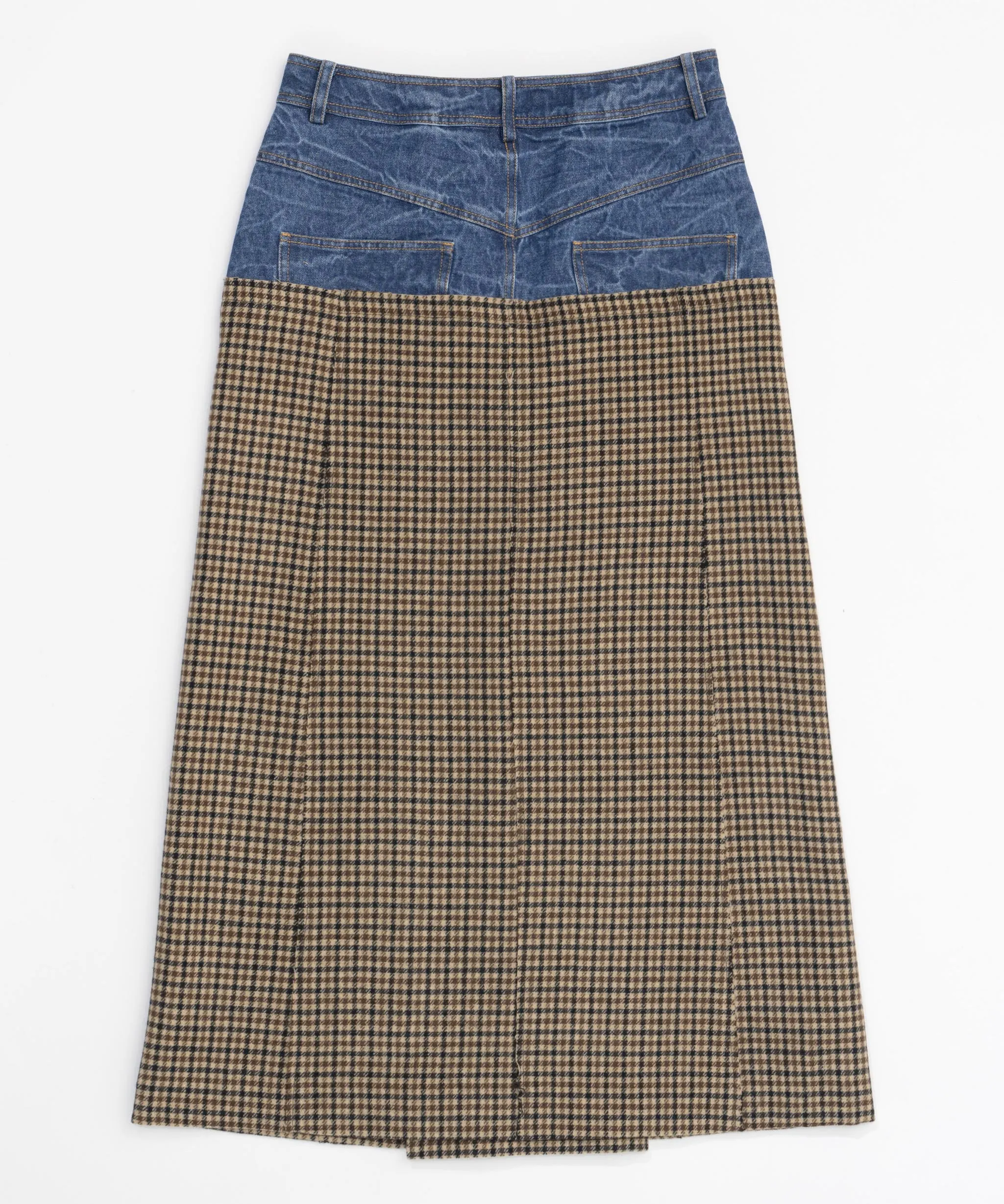 Tweed Layered Box Pleated Skirt