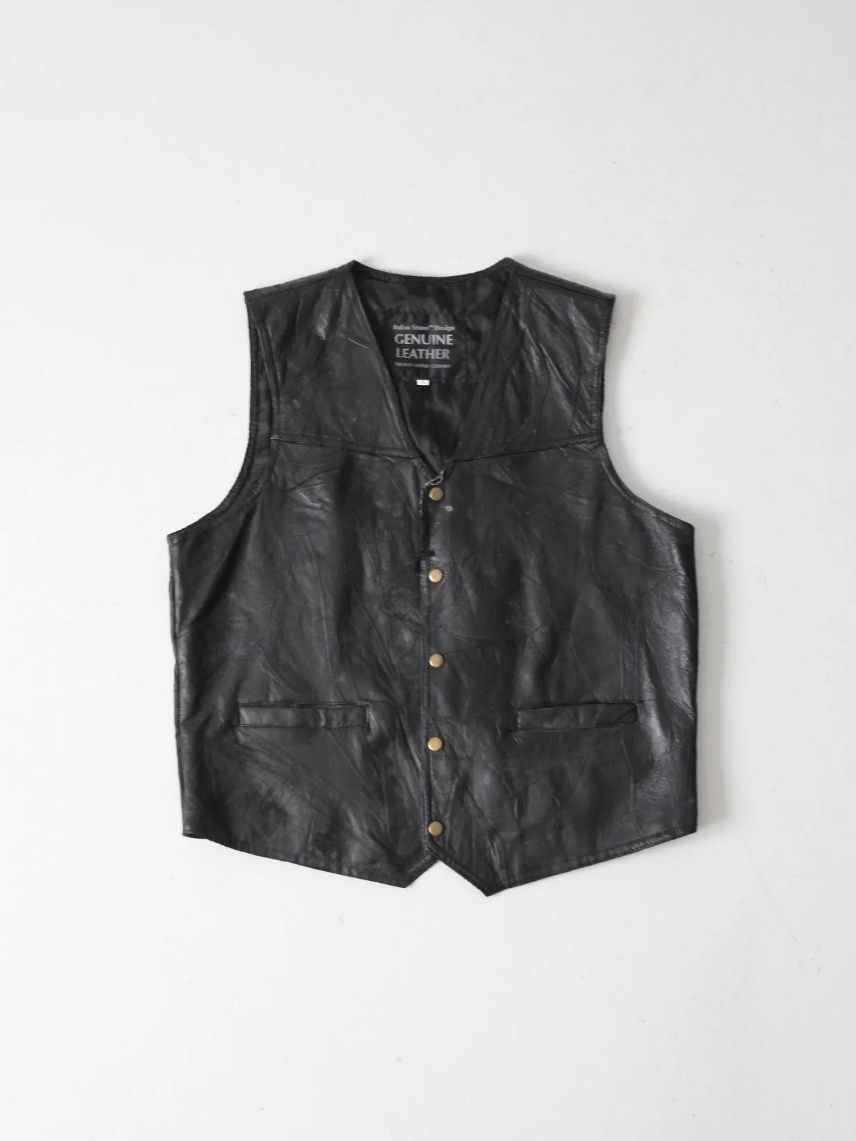 vintage painted biker vest