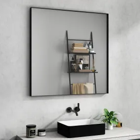 Waterpar®  36 in. W x 36 in. H Rectangular Aluminum Framed Wall Bathroom Vanity Mirror