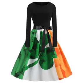 Women St Patrick's Day Casual Aline Evening Party Prom Swing Bodycon Dress