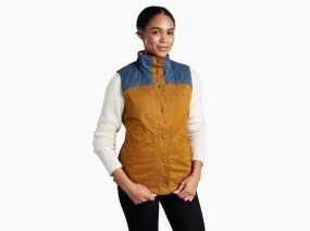 Women's Celeste Lined Vest - Antique Gold/Dusty Blue