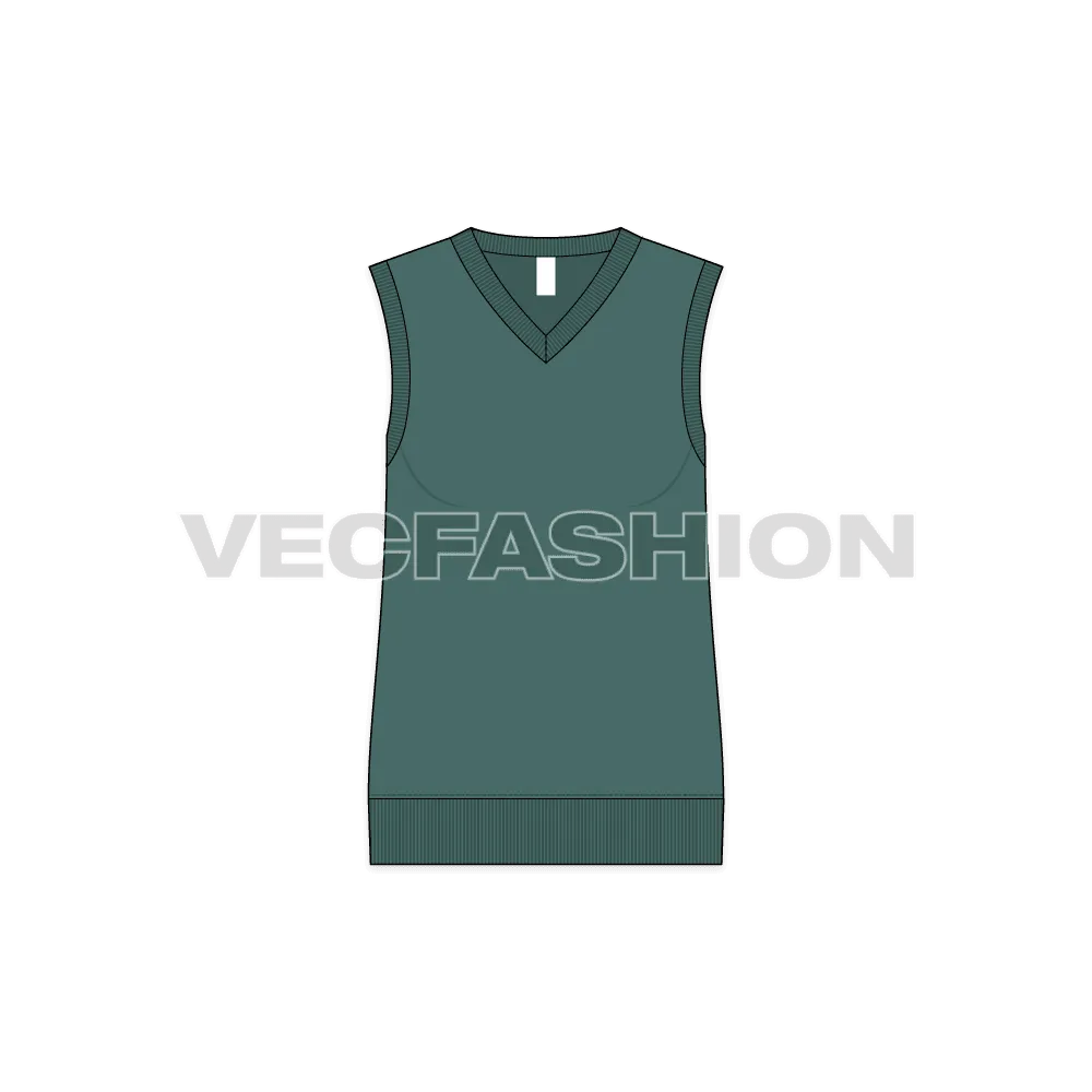 Women's V Neck Sweater Vest