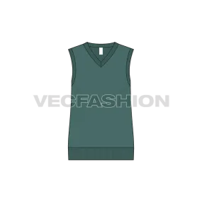 Women's V Neck Sweater Vest