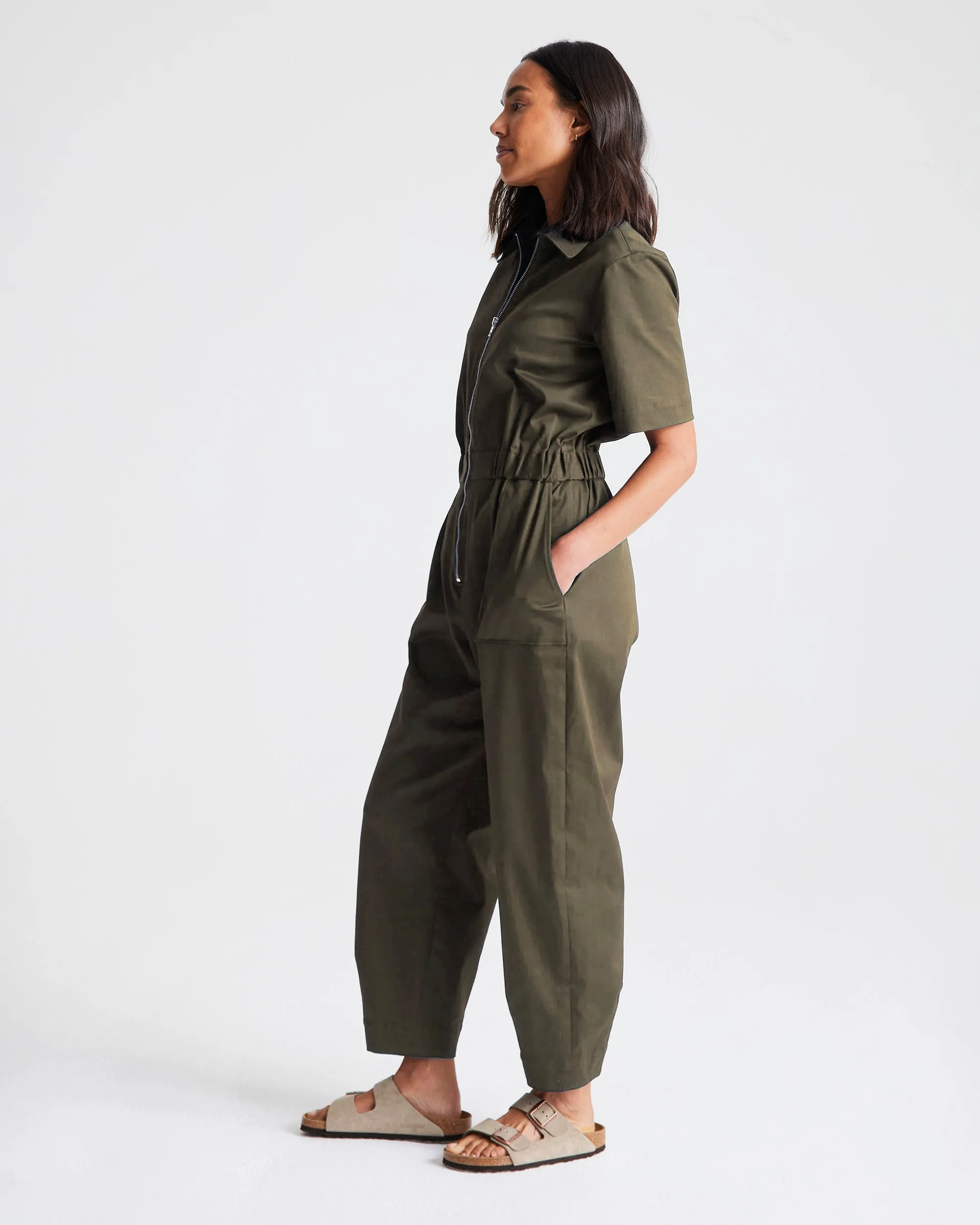 Zip Barrel Leg Jumpsuit by Cape Cove