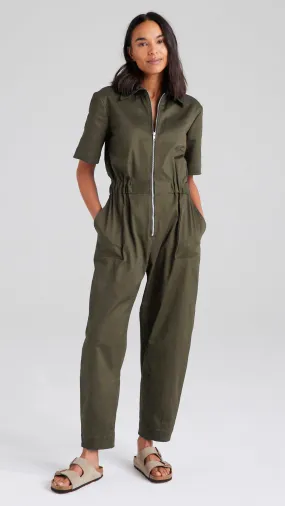 Zip Barrel Leg Jumpsuit by Cape Cove